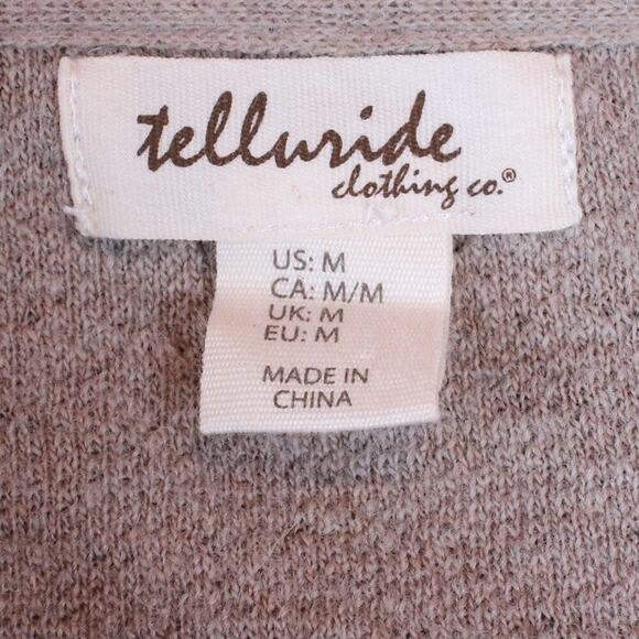 TELLURIDE Sweater Dress Wool Blend in Brown Size Medium - Picture 6 of 7